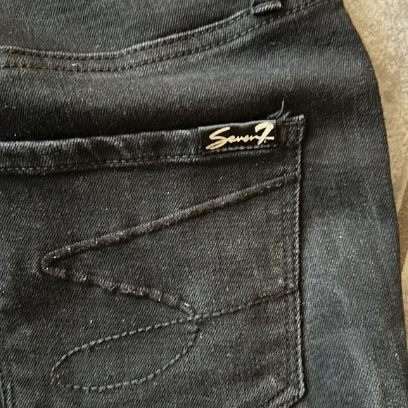 SEVEN 7 black jeans with cute lace up detail at bottom of legs size 8 - Picture 9 of 14